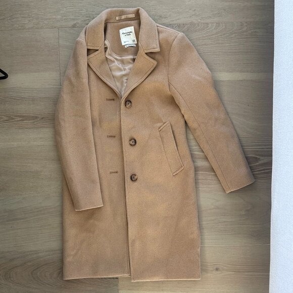 Abercrombie & Fitch - The A&F Dad Coat in Camel, XXSP - Picture 1 of 2